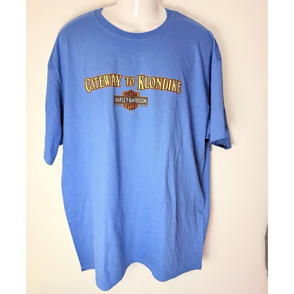 NWT Men's Harley Davidson Blue  Chilkoot Pass Skagway Alaska 3x T- Shirt